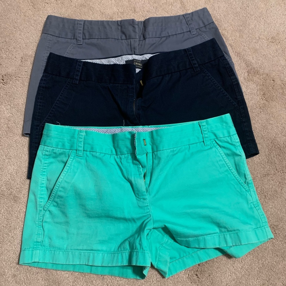 J. Crew Chino Shorts (Set of 3) Size 6